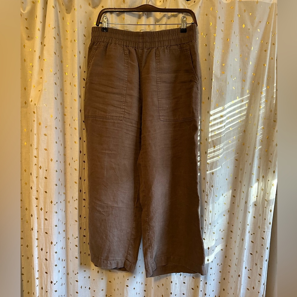 NotPERFECTLINEN Chocolate Brown Puglia Pants
